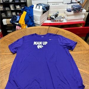 Nike K-State (Team Issued) Men's Purple 'Man Up' Graphic Tee